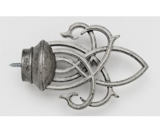 Interlace Finial With Plug - 011 - Antique Pewter